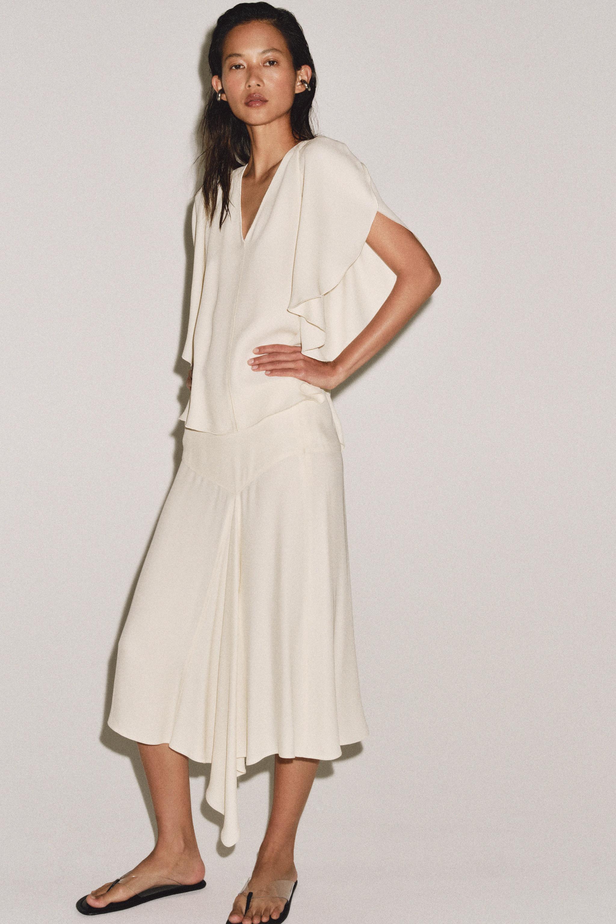 ZW COLLECTION FLOWY MIDI SKIRT